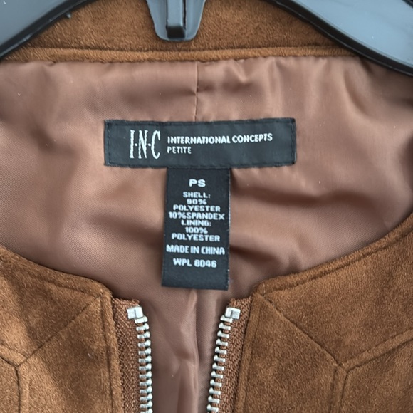 INC Ruffled,suede-like jacket/blazer. Can be casual or dressy. Perfect condition - Picture 3 of 3